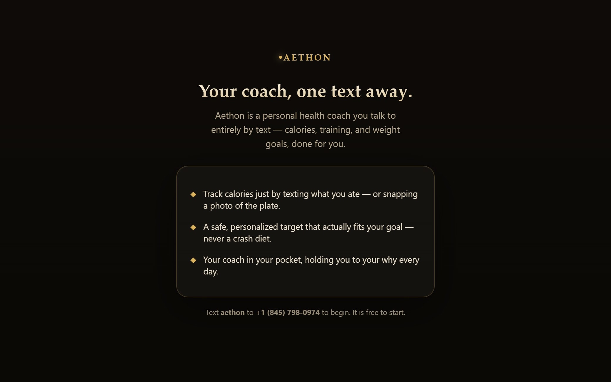 Aethon — AI health coach over text