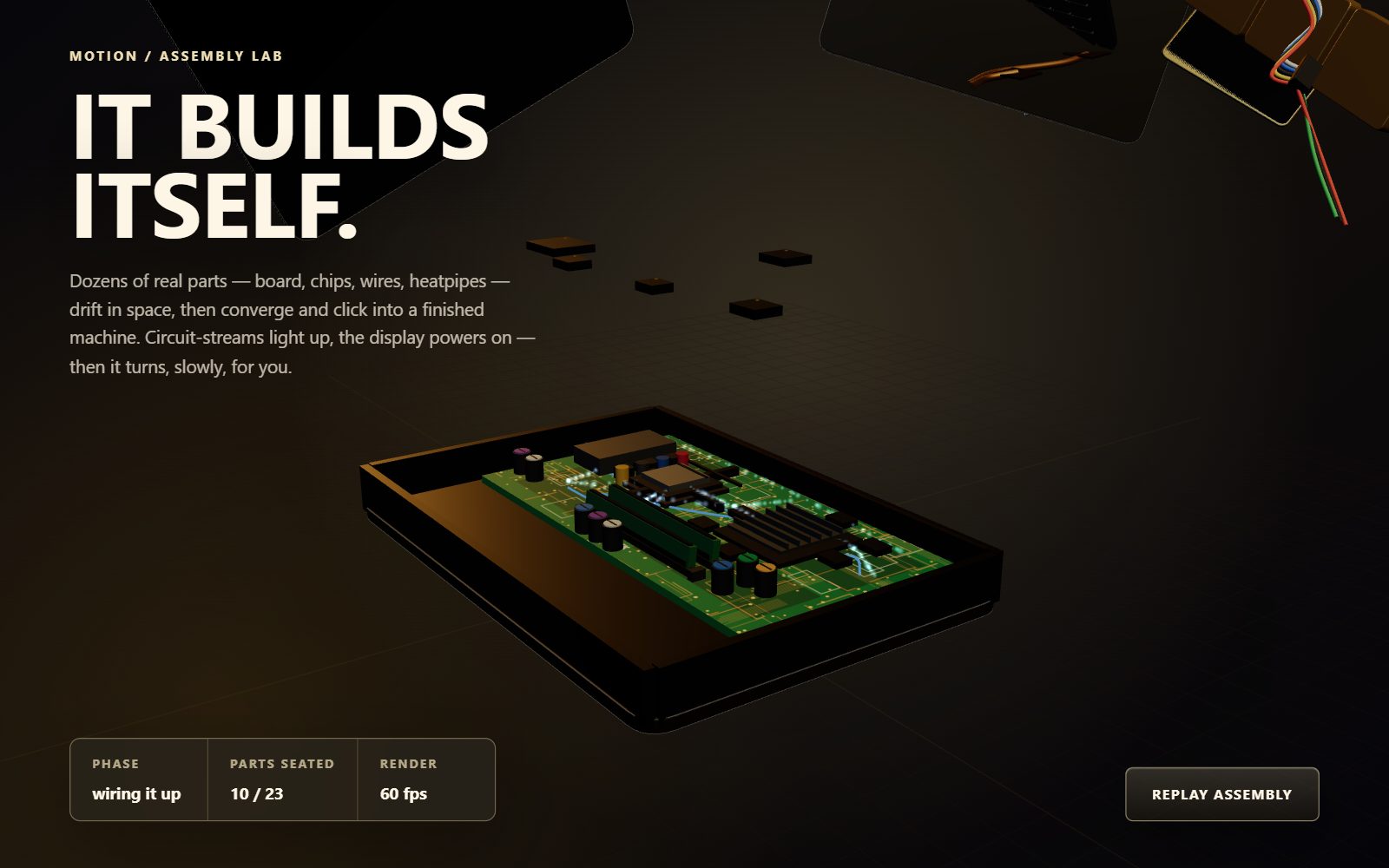 Self-assembling computer