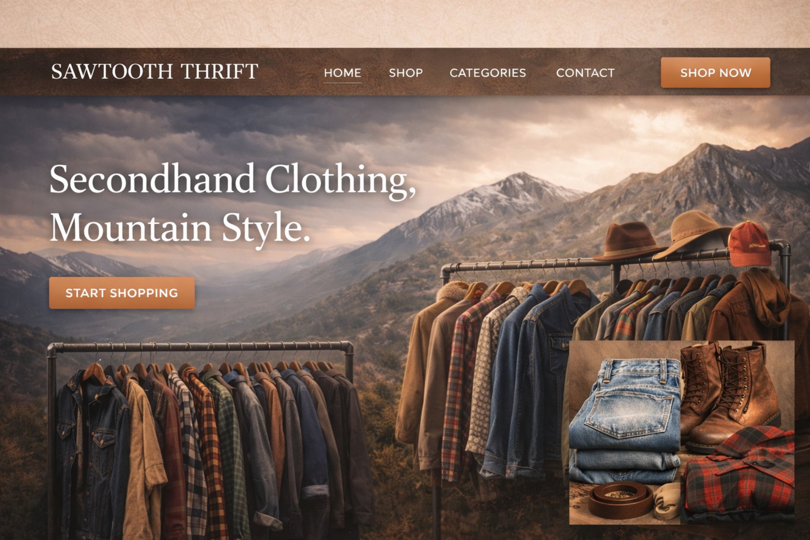 Sawtooth Thrift website screenshot