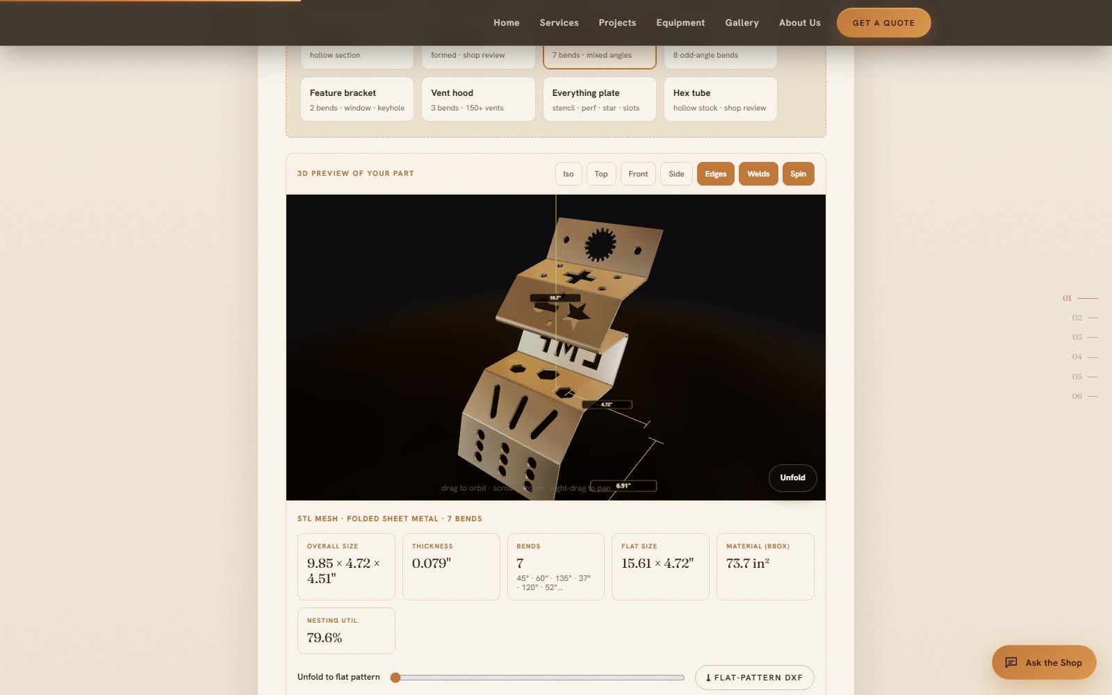 Laser Metal Fab — instant 3D quoting